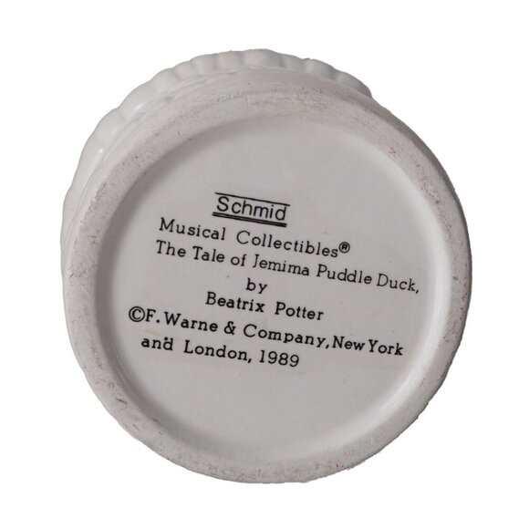 Vintage Schmid Beatrix Potter Music Box Jemina Puddle Duck I Did it my Way - Picture 5 of 5